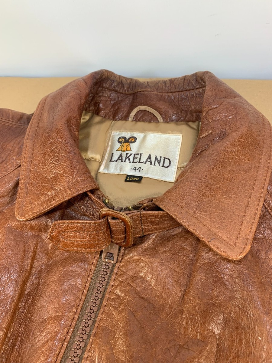 Vintage 60s Lakeland Leather Clicker Club Cigar Racing Coat Jacket