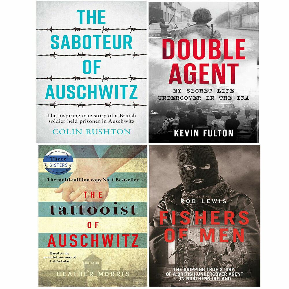 Saboteur of Auschwitz, Tattooist of Auschwitz, Fishers of Men 4 Books Set NEW