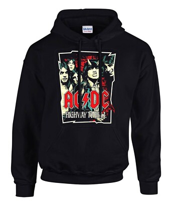 AC-DC AC DC Rock Music Schwarze Hoodies Kapuzenpullover -31196 -SW
