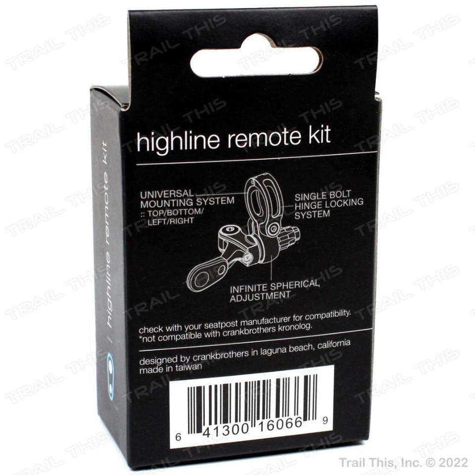 Kit de alavanca remota Crank Brothers Highline conta-gotas para bicicleta - Preto - Imagem 3 de 3
