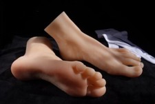 1-Pairs Vivid Silicone Male Strong Feet Mannequin Display Shoes/Socks/Skin Color