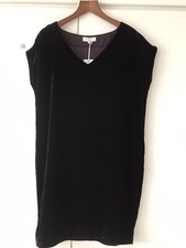 EAST DARK PLUM, CHERRY COLOUR SILK VELVET DRESS EVENING / PARTY DRESS SIZE 12-14