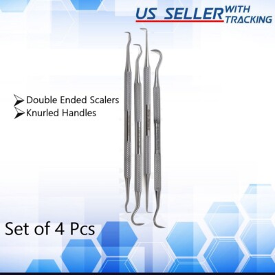Dental Scaler Oral Hygiene Tooth Tools Deep Cleaning Dentist Set Kit Teeth 4 PC