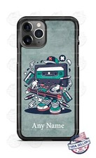Funda de teléfono vintage con diseño de disk jockey con cinta de casete para iPhone Samsung LG Google