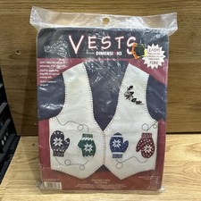 DIMENSIONS APPLIQU  VEST KIT - SNOWFLAKE MITTENS 62087 - NEW in SEALED PACKAGE 