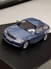 BMW 1er Series Coupè E82 1:43 Original Händler Modell Blau Metallic Extrem RAR