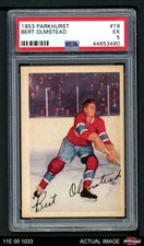 1953 Parkhurst #19 Bert Olmstead Canadiens HOF PSA 5 - EX