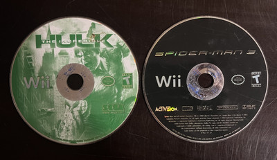 The Incredible Hulk & Spider-Man 3 - Nintendo Wii - DISC ONLY - Tested Working