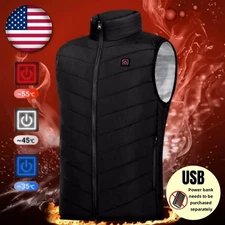 Electric Heating Vest Heated Down Jacket Men USB Heated Body Warmer Clothing