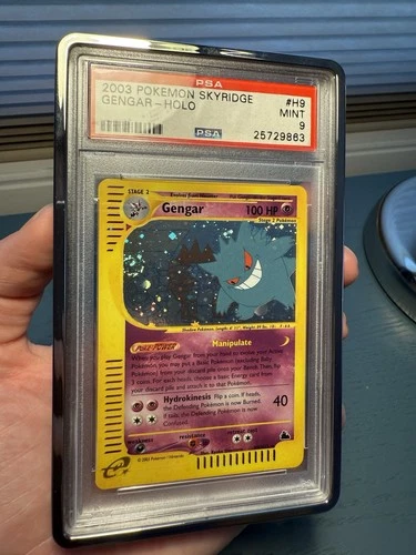 2003 Pokemon Skyridge Gengar Holo #H9 PSA 9 Mint DOUBLE SWIRL