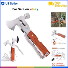 Multitool Hammer Stainless Steel Camping Gear 14-in-1 Multi-Function Tool Out...