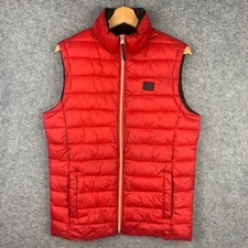 Police 883 Technical Full Zip Bodywarmer Puffer Waistcoat Jacket Gilet Red S