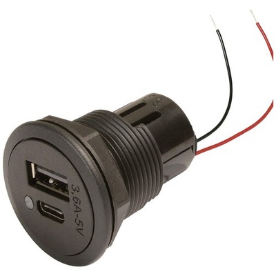 ProCar Power USB-C/A Doppelsteckdose    12 oder 24 V/DC