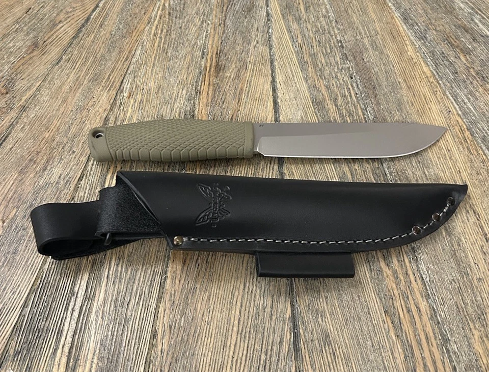 Benchmade 202 Leuku Fixed Blade Knife Ranger Green (5.19" Satin CPM-3V) - Image 2 of 4