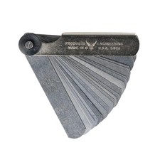 PEC Tools Feeler Gauge Set, 26 Straight Blades, 0.0015-0.025", Made in USA