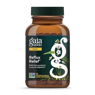 Gaia Herbs Reflux Relief - Digestive Comfort Support Supplement - Aloe Vera,