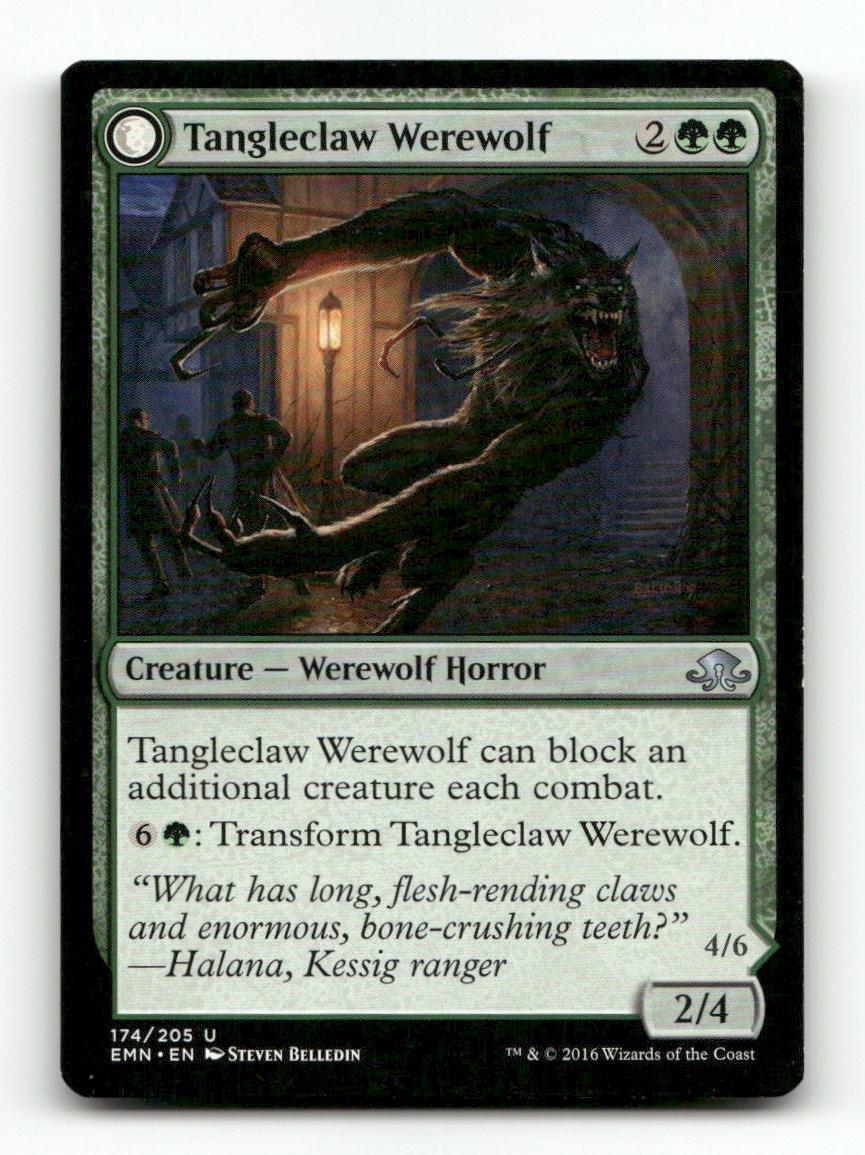 Tangleclaw Werewolf 174 Uncommon Eldritch Moon Magic: The Gathering LP