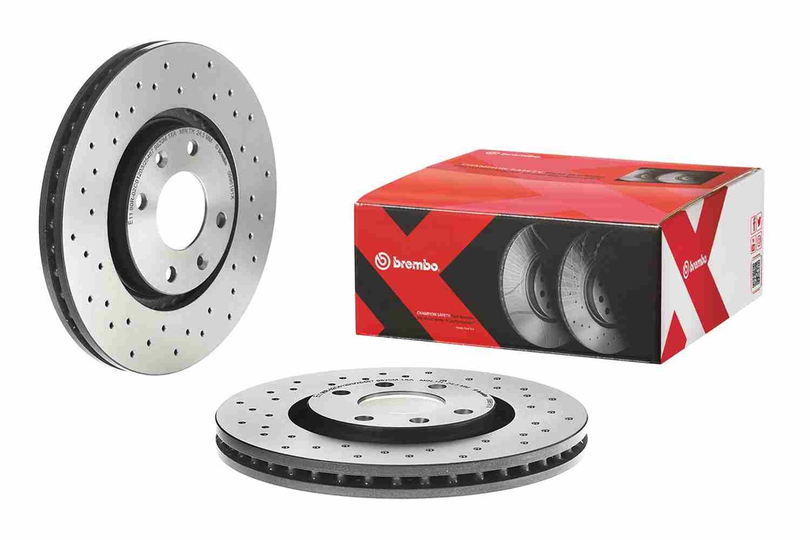 2x BREMBO Bremsscheibe XTRA LINE - Xtra 09.9619.1X für DS3 C3 C4 BERLINGO C5 DS5