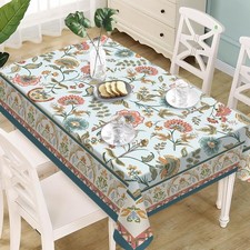 Livcoz Boho Flower Bird Square Tablecloth 70 x 70 Inches LIV-053-TC-S-70
