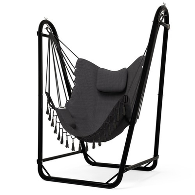 #ad Unique U Shaped Hammock Chair with StandSturdy amp; Rust ResistantFree Gray Co... $143.45