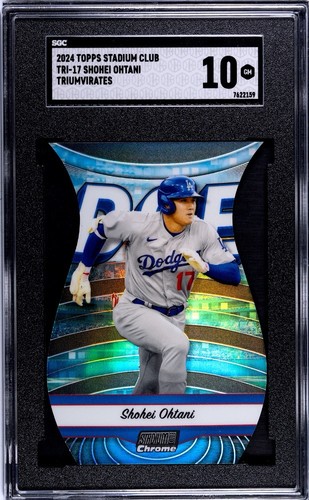 2024 Topps Stadium Club Chrome Shohei Ohtani TRI-17 Triumvirates Dodgers SGC 10