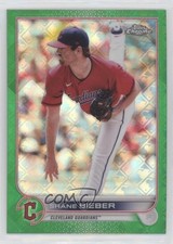 2022 Topps Chrome Logofractor Edition Green Refractor 63/99 Shane Bieber 0m4q