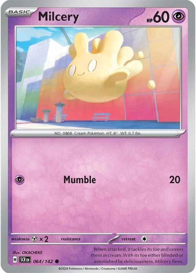 Milcery - 064/142 Reverse Holo Common SV07: Stellar Crown 064/142 NM