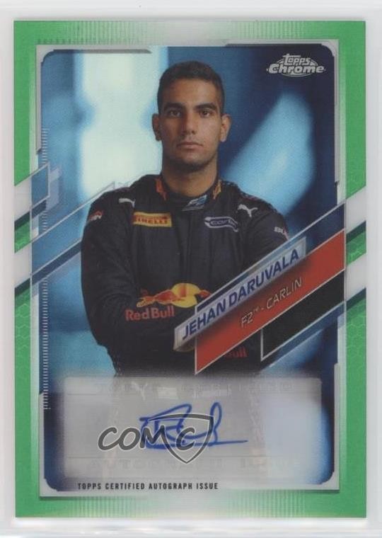 2021 Topps Chrome Formula 1 Green Refractor 29/99 Jehan Daruvala Auto 0v2h