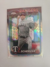 2024 Topps Chrome #37 Max Scherzer Texas Rangers Logofractor