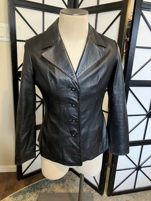 Wilsons Leather Maxima Women's Black Leather Jacket Size M Excellent Condition