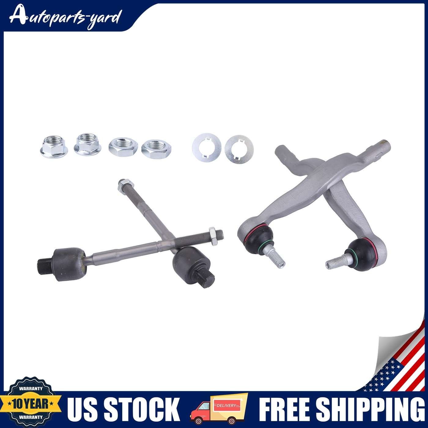 Front Inner/Outer Tie Rod End Kit For Maserati Ghibli Quattroporte 2014-2016