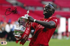SADIO MANE SIGNED LIVERPOOL FC FA CUP FINAL WIN 12X8 PHOTO (ACG CERT AG18751)