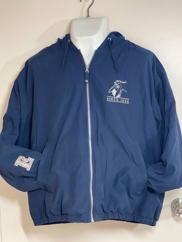 Vintage The Disney Store Eeyore Since 1966 Blue Full Zip Lined Hooded Jacket XL