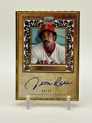 Jim Rice 2025 Topps Gilded #HAFA-JR Gold Framed HOF Auto /99 Boston Red Sox