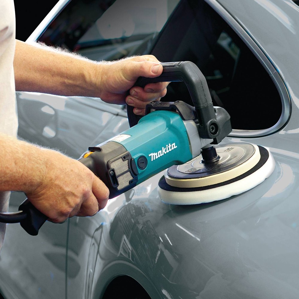 Makita 9237CX3 7-Inch Variable Speed Polisher-Sander with Polishing Kit