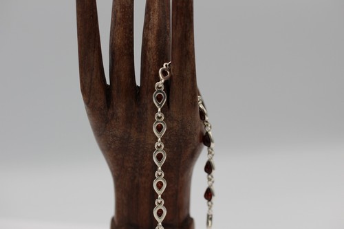 Pulsera De Ámbar 925 Plata Aproximadamente 20 Cm Pulsera De Ámbar De Lituania - Imagen 11 de 12