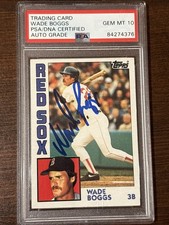 1984 Topps #30 Wade Boggs Signed Auto PSA Authenticated 