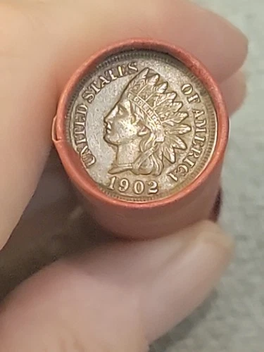 Fabulous Au 1902 Indian Head &O Mint Dime Ends Of Lincoln Wheat Cent Roll