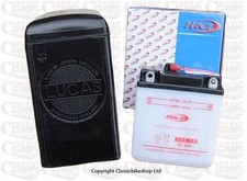 Lucas style battery case with 6V battery fits BSA classic/vintage motorcycle
