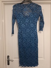 Women's Lipsy Amy Childs Collection Blue Lace Dress Size 12 NEW RRP £65