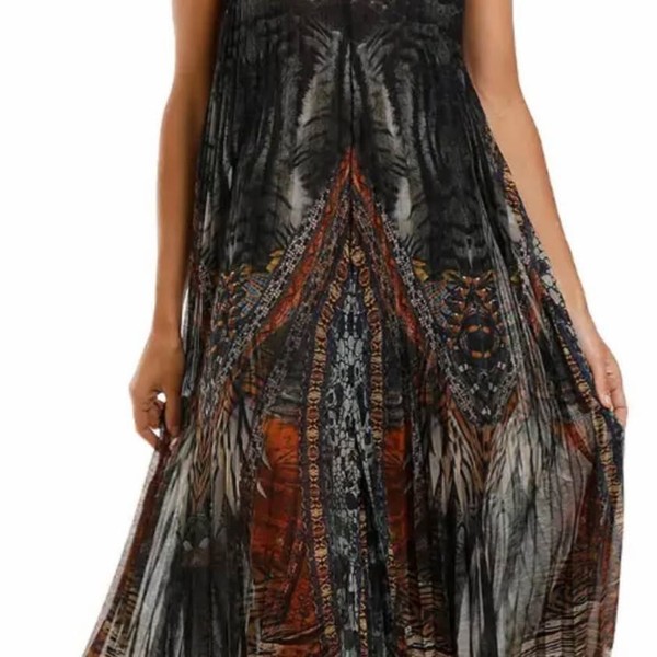 Camilla Kakadu Calling pleated silk jumpsuit XS