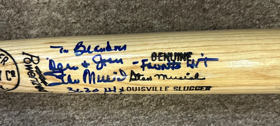 Stan Musial Cardinals (personalized) SIGNED Louisville Slugger Bat w/ hologram - Image 2 of 4