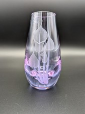 Caithness Studio Glass Vase ?Jack in the Pulpit? Signed 13cm Vintage Glass Art