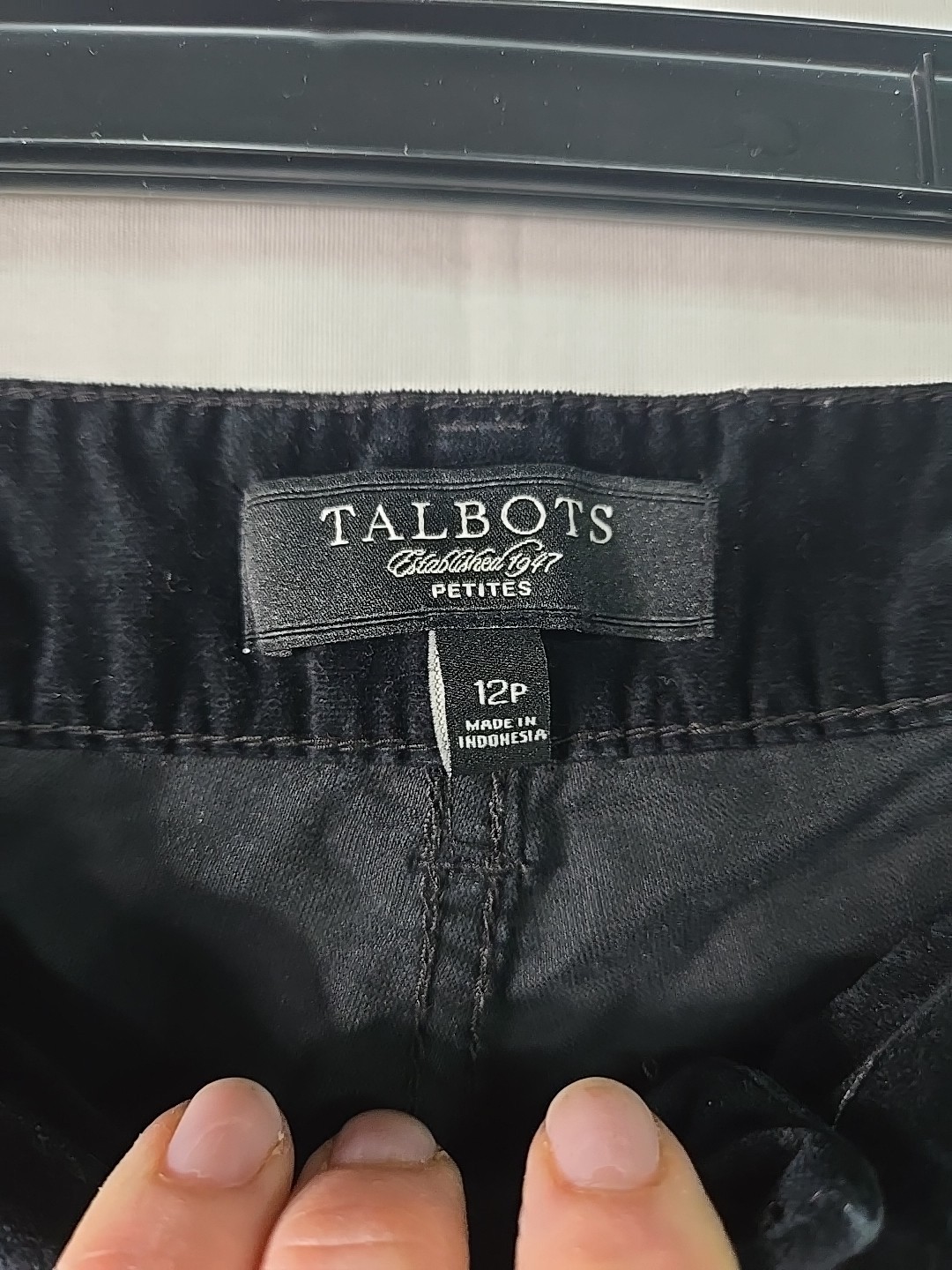 Talbots Velvet Solid Black Pants Bootcut Women's … - image 8