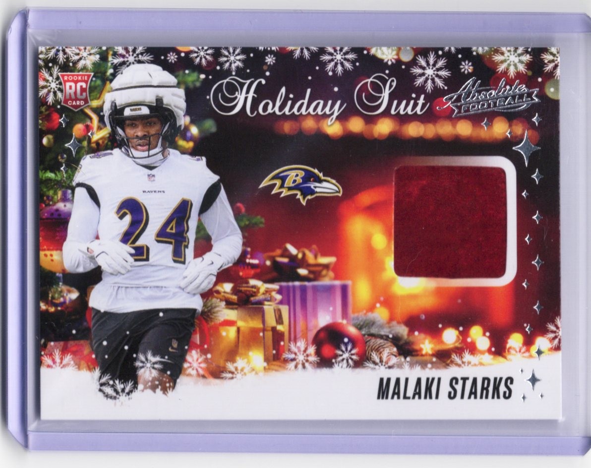 2025 Panini Absolute #HS-MSS Malaki Starks Holiday Suit