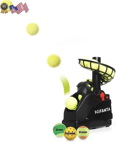 Scifanta Portable Tennis Toss Machine Solo Practice Trainer for Court