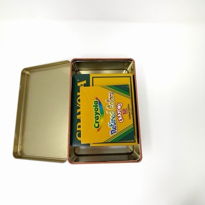 Crayola 64 Crayon Tin Set Gold Medal Box Sealed Retired Colors 12