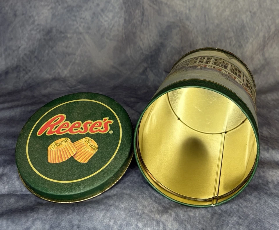 Винтажные рождественские жестяные канистры чашки с арахисовым маслом Reese's 1996 - Изображение 3 из 4