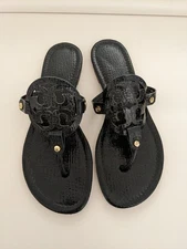 EUC! Tory Burch Miller Sandal In Dark Green Size 9