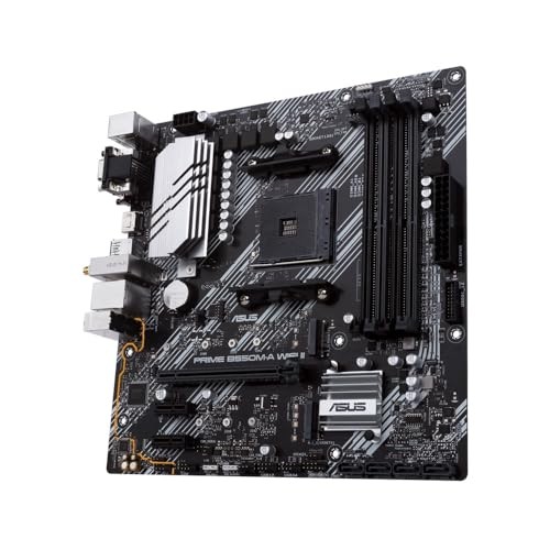 ASUS PRIME B550M-A WIFI II AMD Ryzen 5000 series AM4 compatible B550 equipped mA - Picture 3 of 4